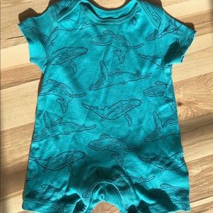 Old Navy Whale short sleeve short legged romper